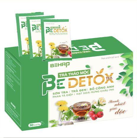 Trà Thảo Mộc Thanh Nhiệt Giải Độc BE Detox Tea Hộp 30 Gói 3Gr